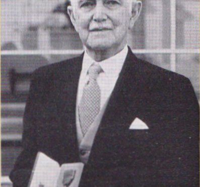 Comins Mansfield MBE in 1976
