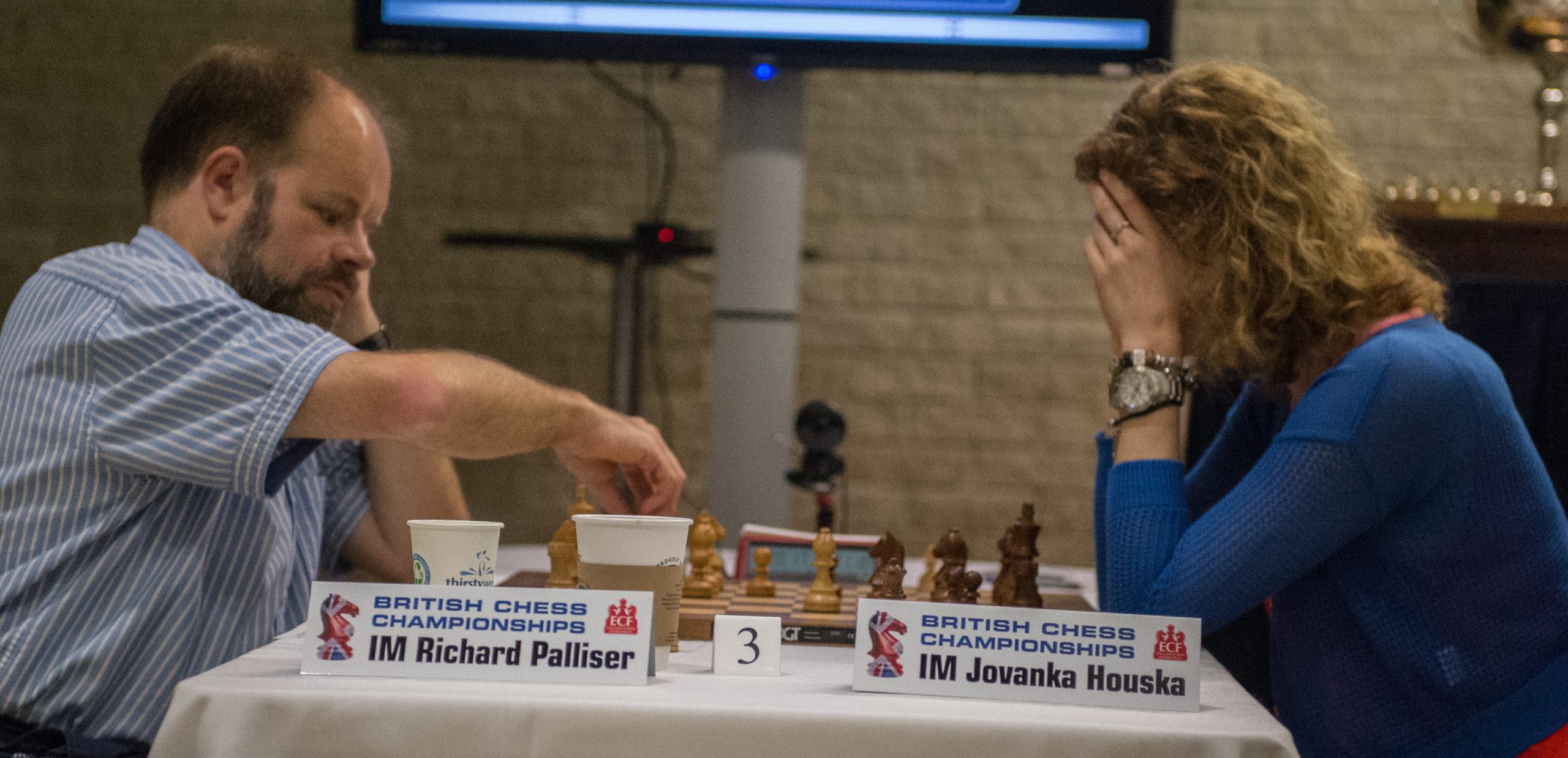 IM Richard Palliser and IM Jovanka Houska, British Championships, 2019