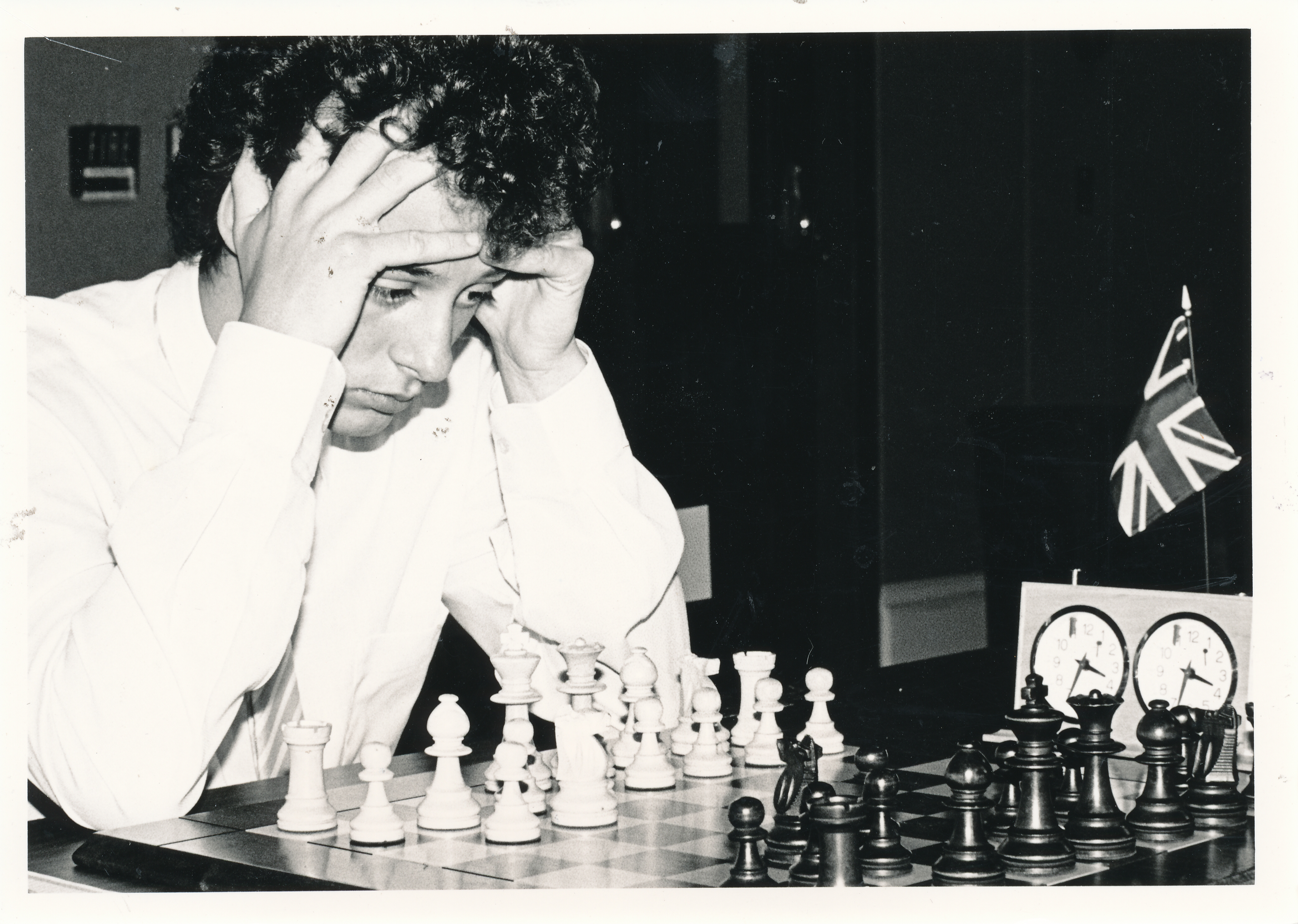 Chess Grandmaster Igors Rausis being crushed by an amateur 