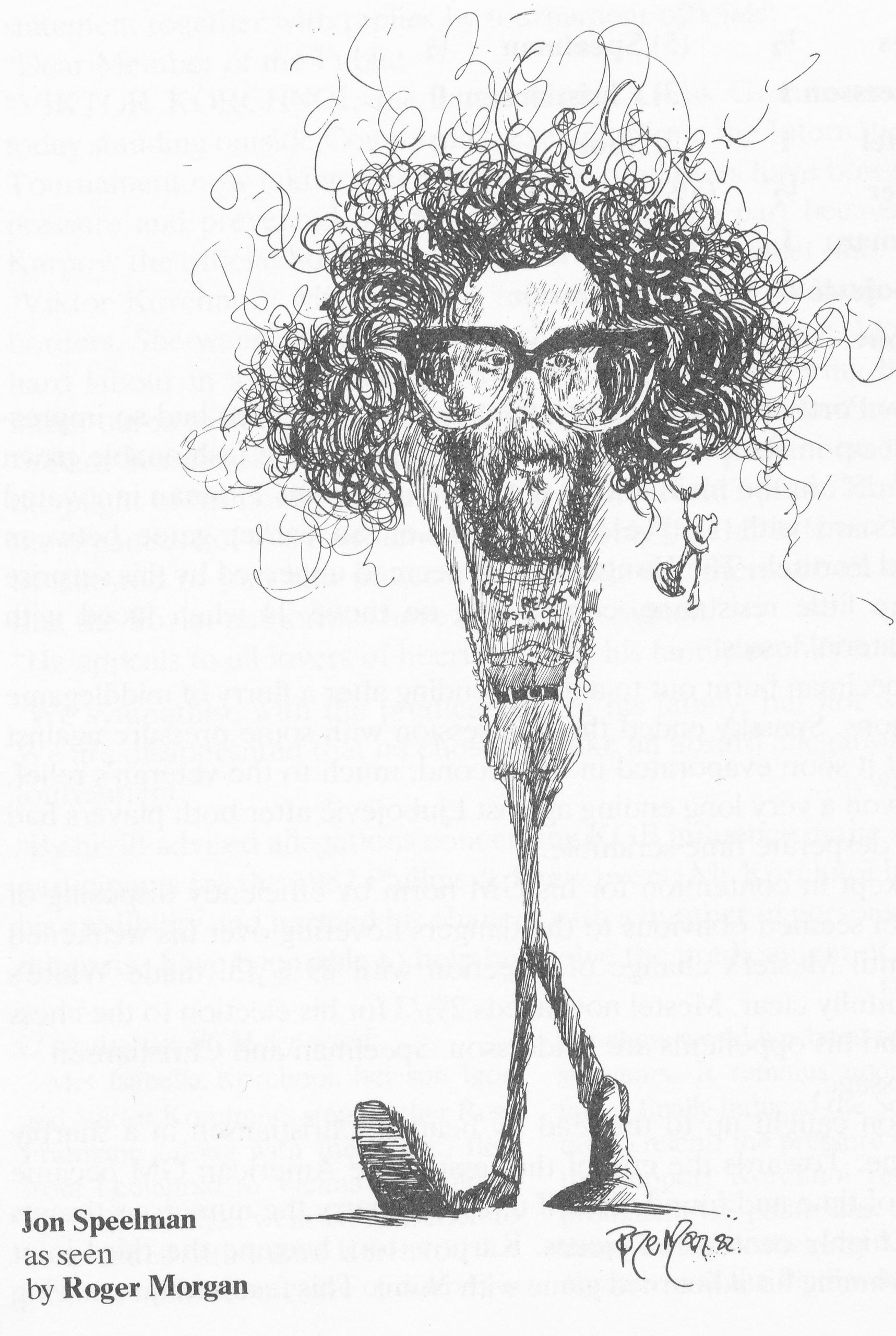 Jonathan Simon Speelman (02-x-1956) as imagined by Roger Morgan, 1982