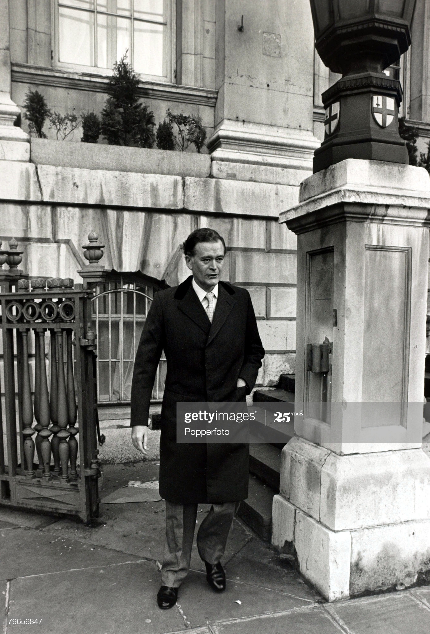 Personalities, Crime, pic: 3rd December 1976, Financier Jim Slater arriving at London's Mansion House Police Court to face fraud charges involving more than 4,000,000 (Photo by Popperfoto via Getty Images/Getty Images)