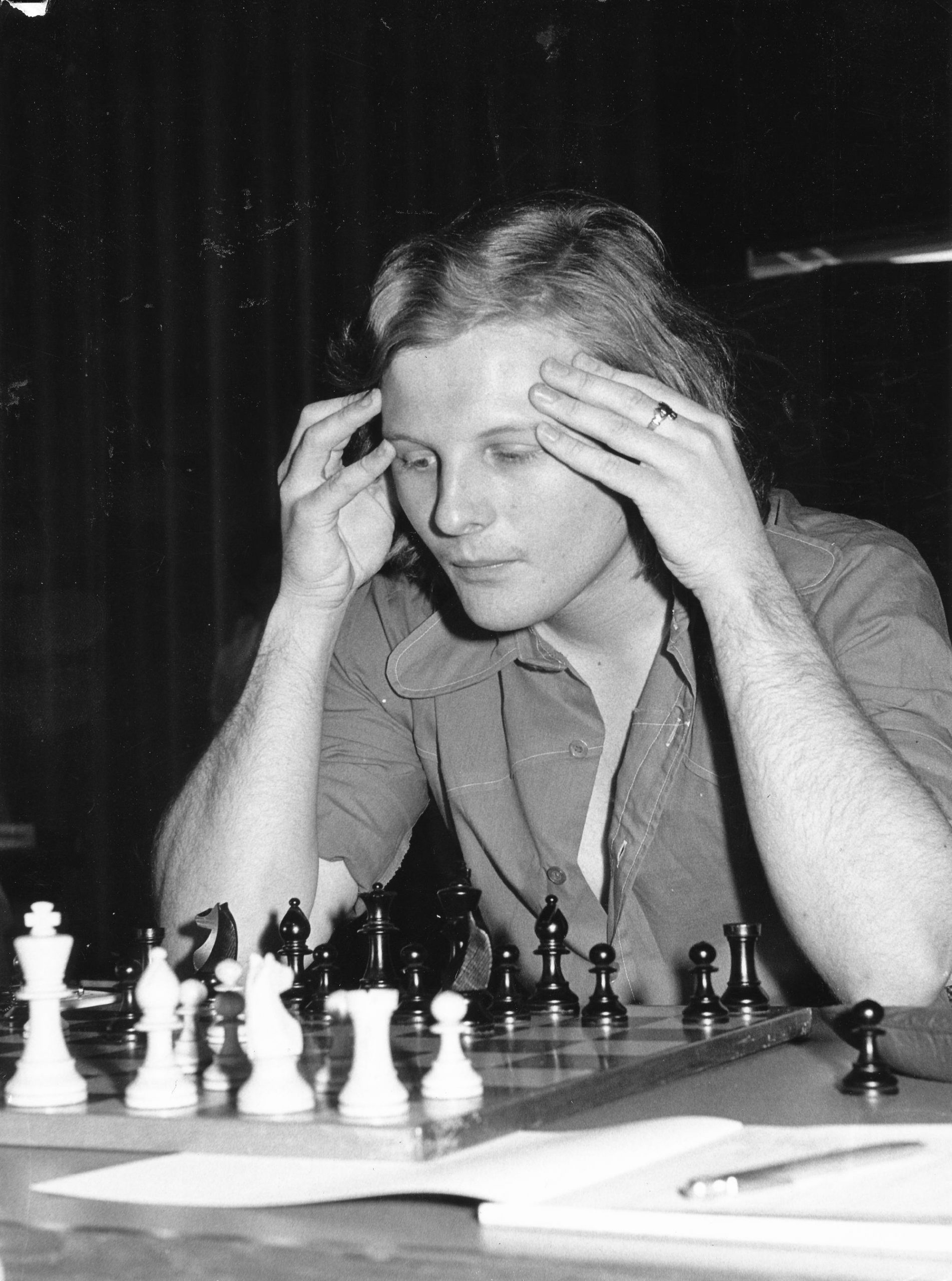 Tony Miles at Wijk aan Zee 1976. Korchnoi was first. Photo taken by Brian or Freddy Reilly