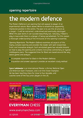 Opening Repertoire: The Modern Defence – Everyman Chess