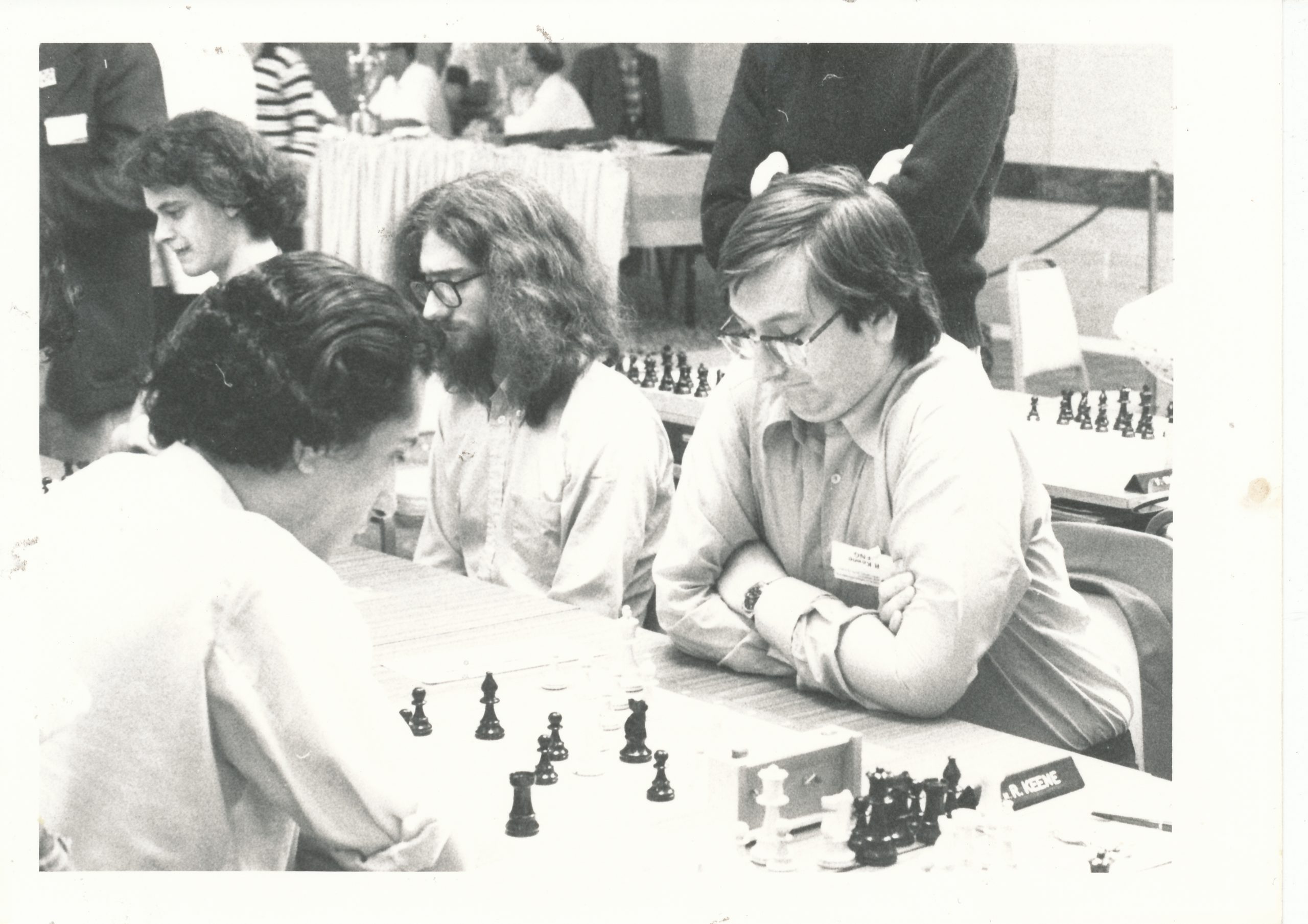Jonathan Mestel flanked by John Nunn and Ray Keene