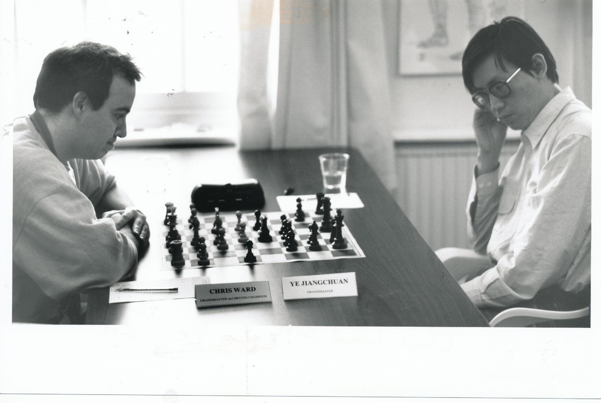 Chris plays Jiang Chuan Ye at the 1997 England - China match