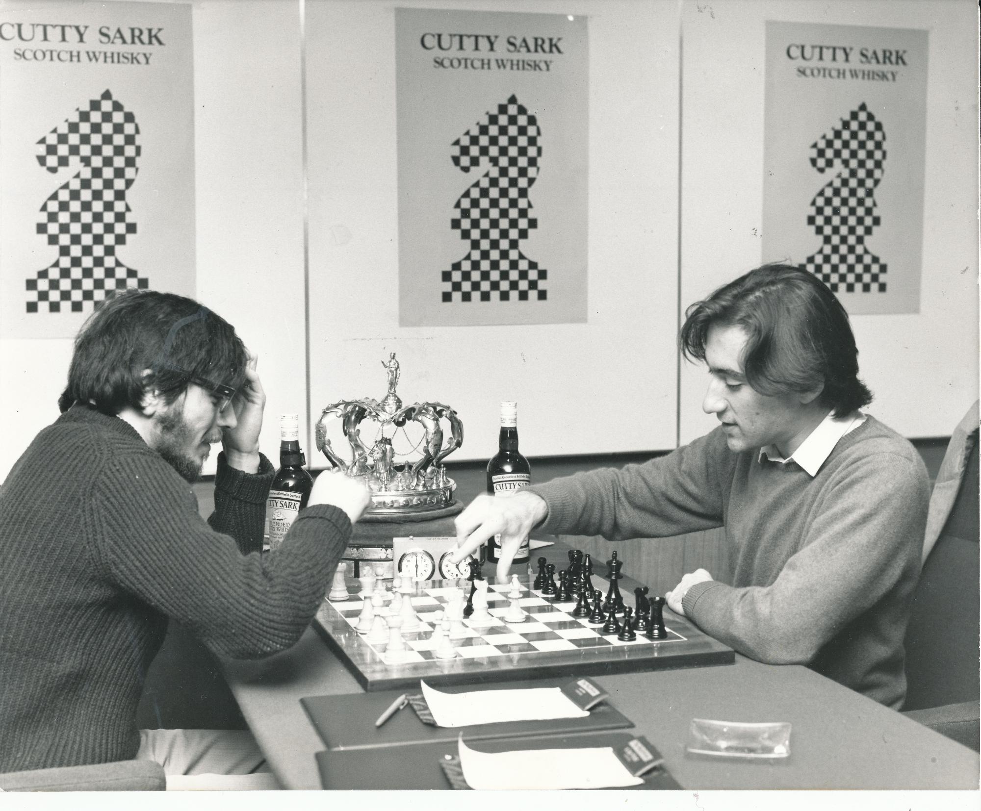 Mike plays William Hartston during the play-off for the 1973 British Championship