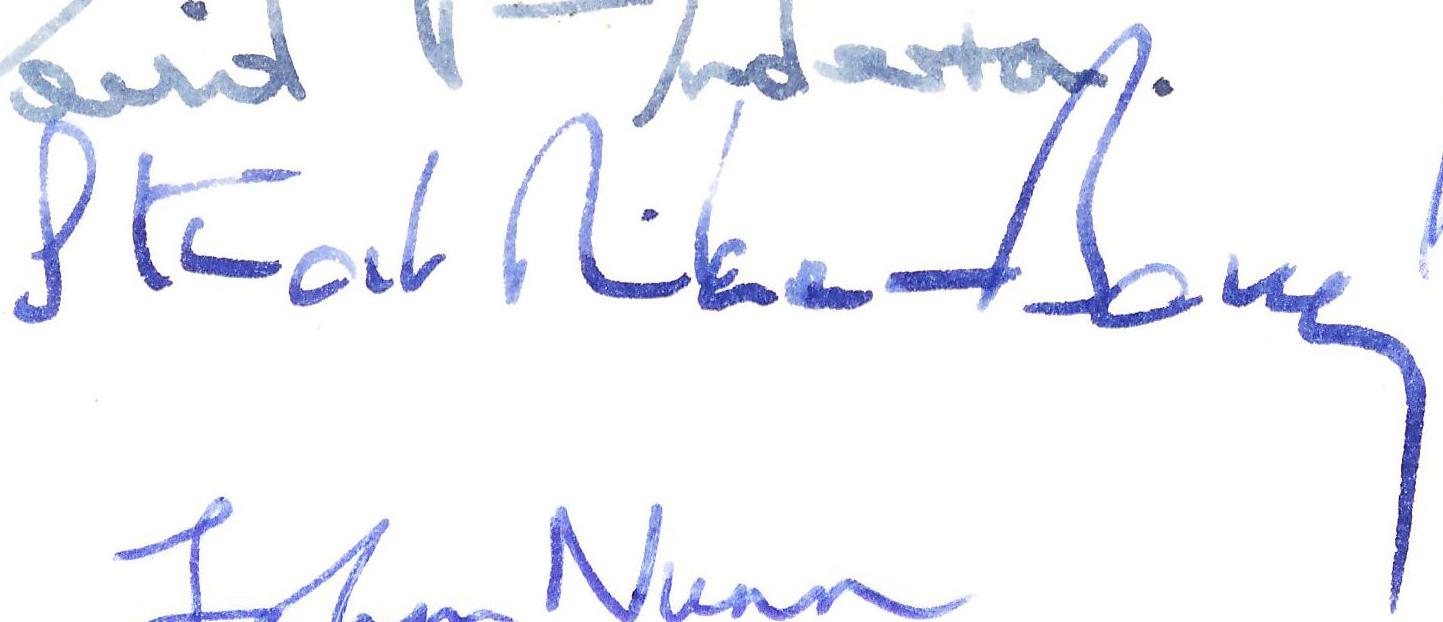 Signature of Sir Stuart Milner-Barry