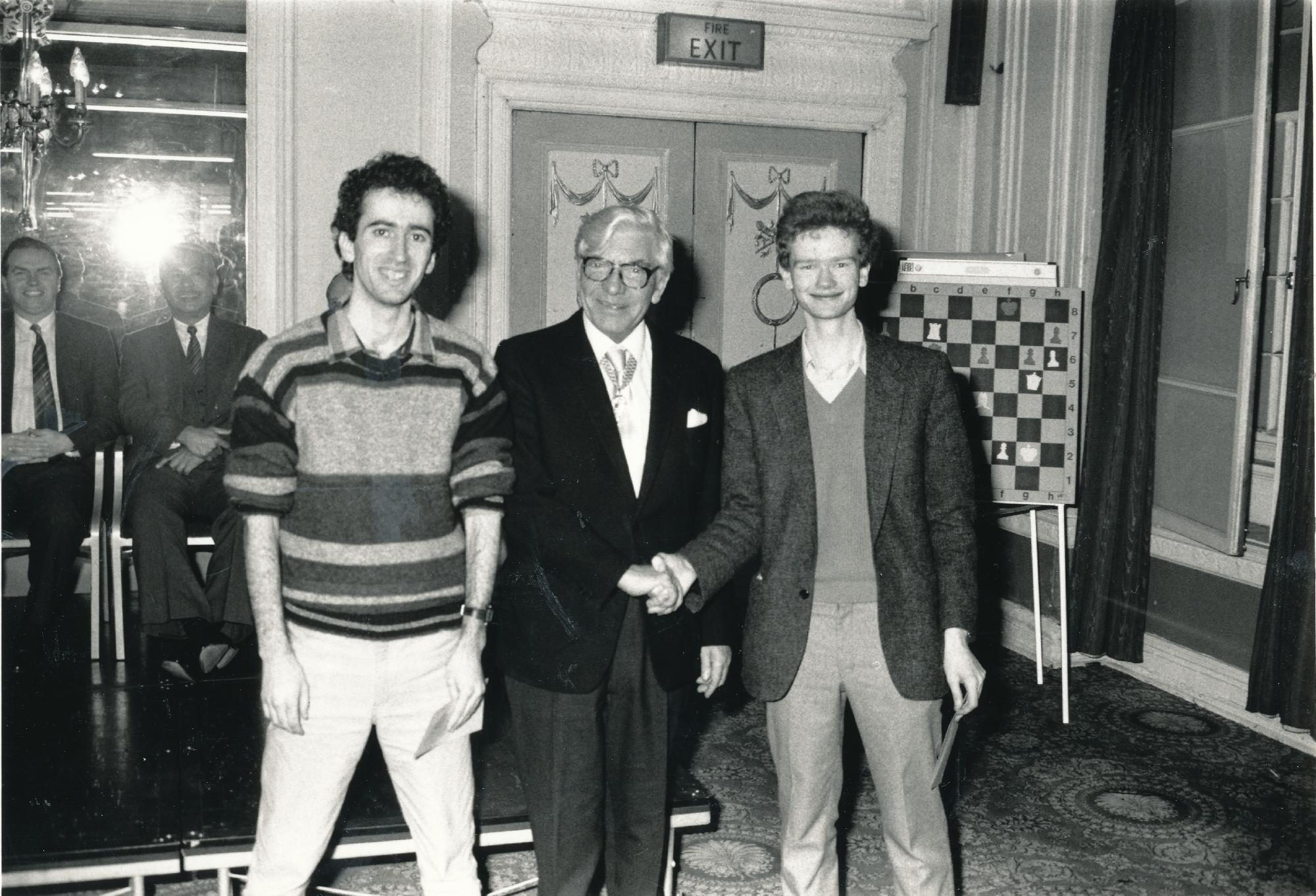 Jonathan Levitt, ? and Neil McDonald at the 1986 GLC Masters