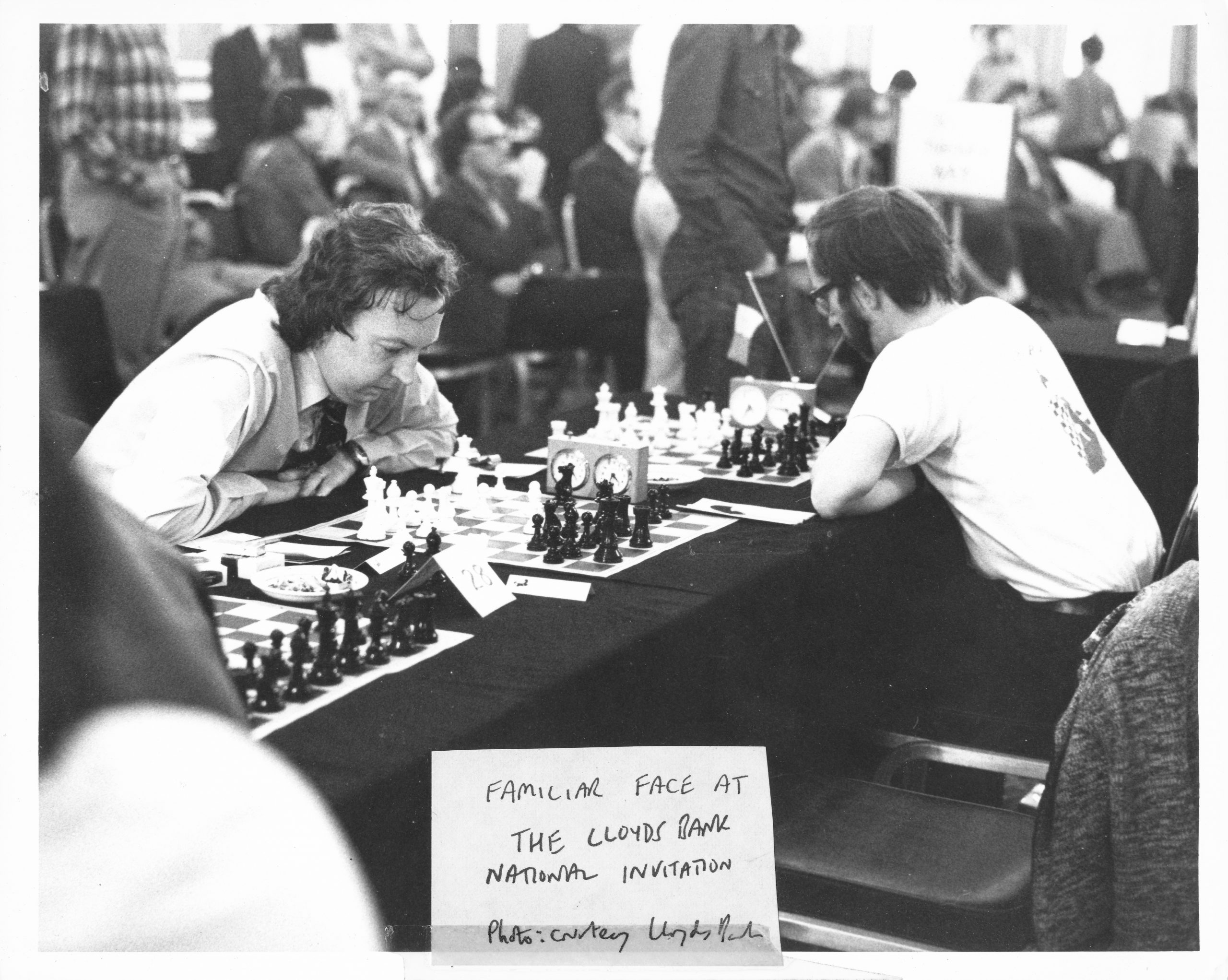 Kevin O'Connell at the Lloyds Bank Open in 1977. Photograph courtesy of Lloyds Bank.