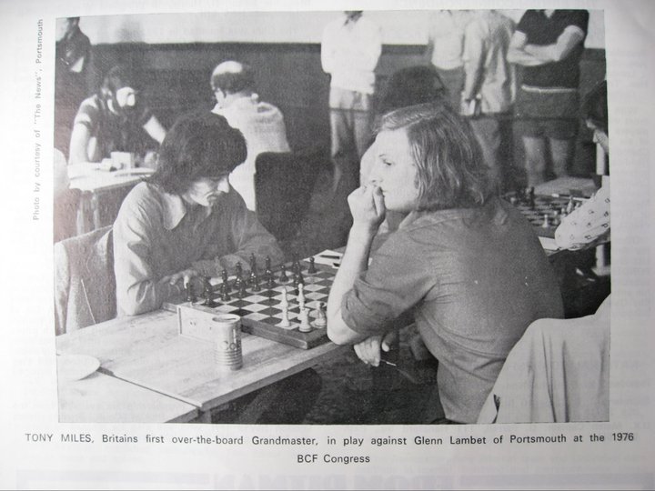 Tony plays Glenn Lambert during the 1976 BCF Congress in Portsmouth. Photo courtesy of Tony Williams