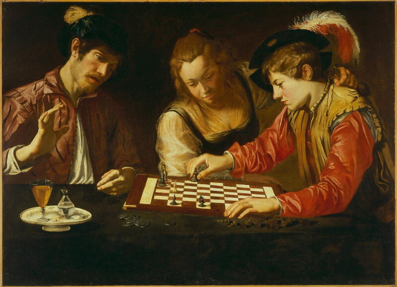CARAVAGGIO (Michelangelo Merisi da) (1571 – 1610) Schachspieler.