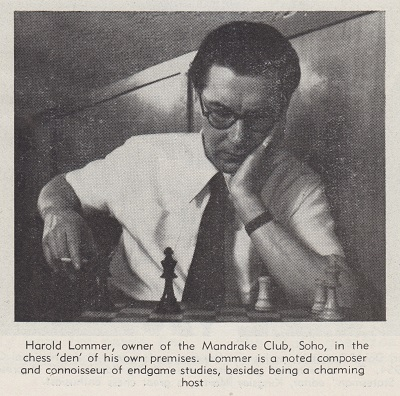 Harold Lommer from Chess Springbok by Wolfgang Heidenfeld (Cape Town, 1955) courtesy of Richard James