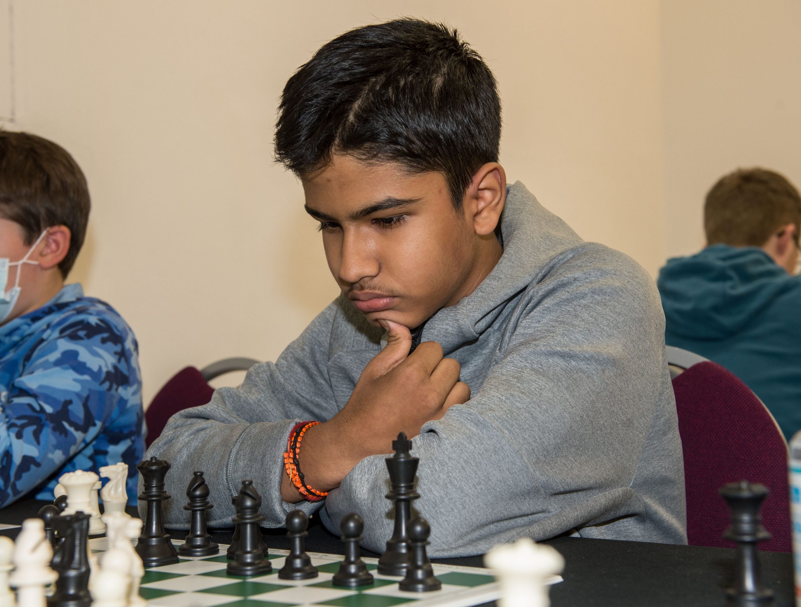 Reigning FIDE world chess champion Magnus Carlsen (right), defends his  title against US challenger Fabiano Caruana, during the first game of the  FIDE World Chess Championship at The College, Southampton Row in