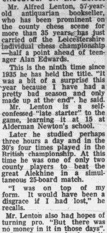 Minor Pieces 63: Alfred Lenton (1) - British Chess News