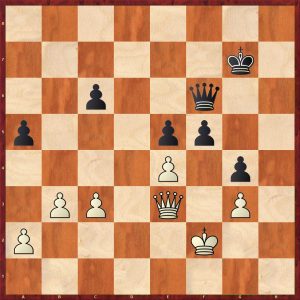 Miron - Lupulescu Romanian Team Ch Sovata 2018 Position after 36...Qf6