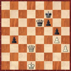 Portisch - Morovic Dubai Olympiad 1986 Position after 103...Qe6