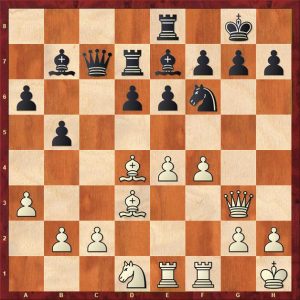 Matlakov - Pichot after 17.Nd1 Bullet game Chess.com 2020