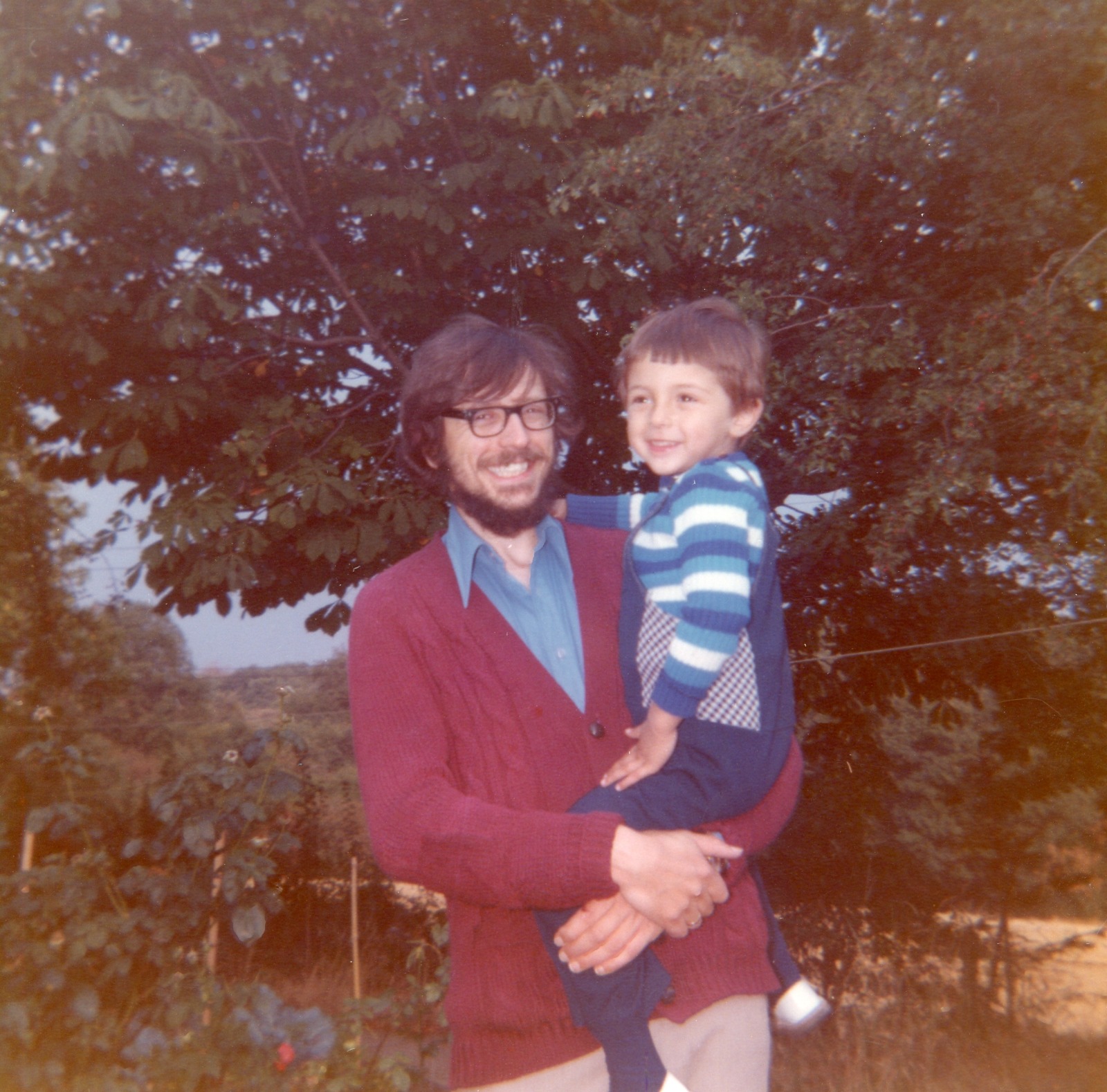 Michael Basman and son Antranig in 1976.