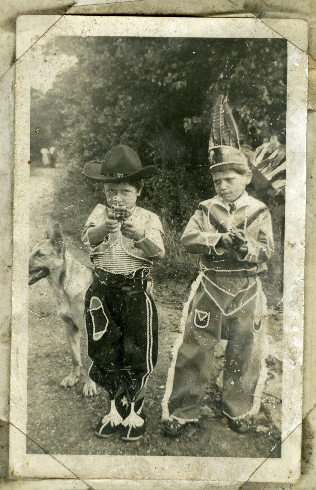 Michael and Robert Basman at the family home in 1952. Courtesy of Antranig Basman