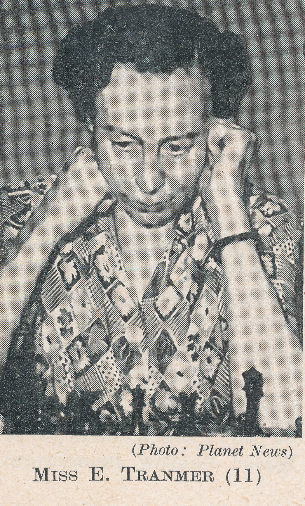 WIM Eileen Tranmer (05-v-1910 26-ix-1983). Source : The Anglo-Soviet Radio Chess Match