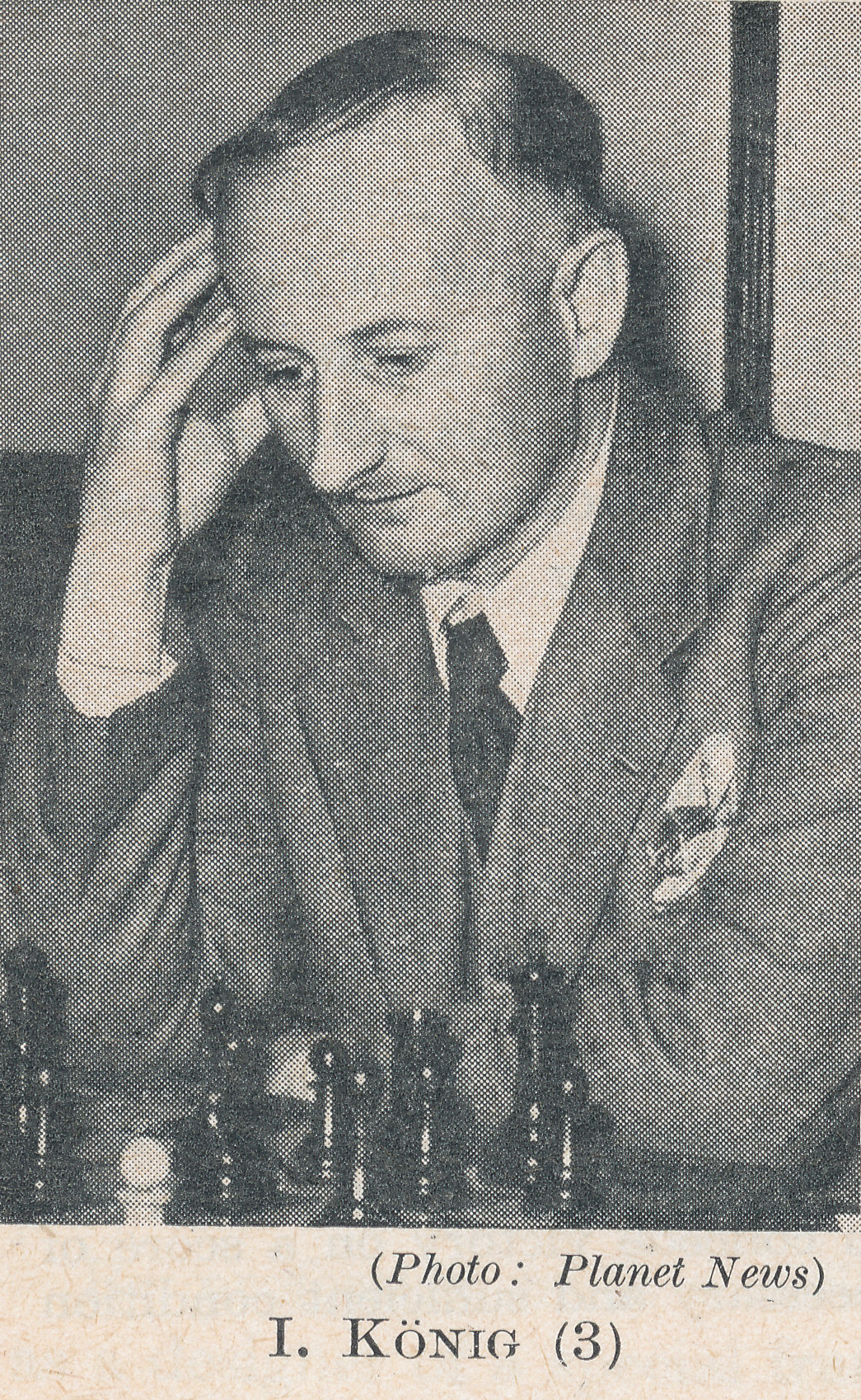 IM Imre (Mirko) König (2-ix-1901 9-ix-1992). Source : The Anglo-Soviet Radio Chess Match