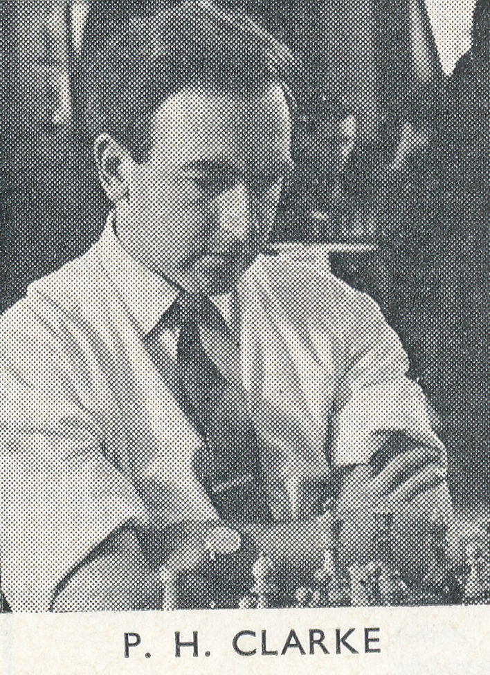 Peter Clarke at the 1963 Ilford Whitsun Congress. Source : British Chess Magazine, Volume LXXXIII, Number 7 (July), page 194