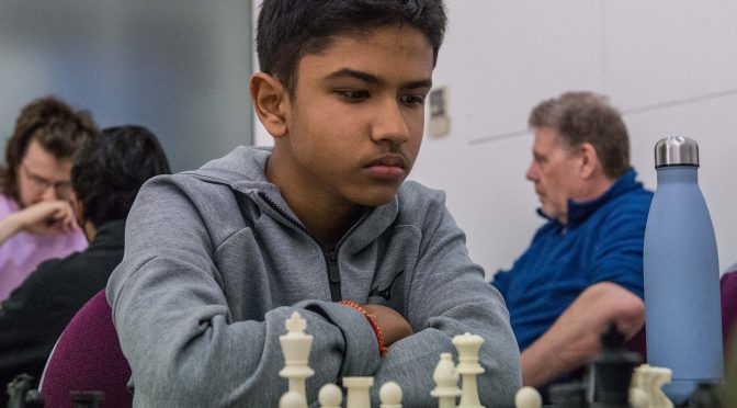 FM Shreyas Royal at the London Chess Classic, 2021 courtesy of John Upham Photography